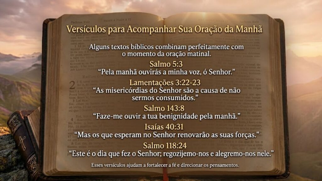 Versículos para Acompanhar Sua Oração da Manhã